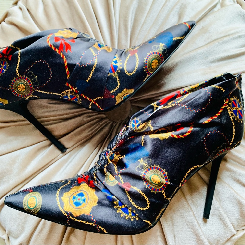 Zara Satin Ankle Booties